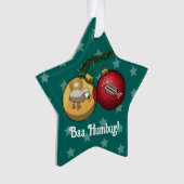 Funny Sheep Christmas Candy Baa Humbug Cartoon Ornament (Vorderseite)