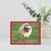 Funny Sheep Christmas Postcard Feiertagspostkarte (Stehend Vorderseite)