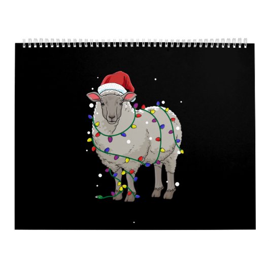 Funny Sheep Christmas Santa Claus Gift Kalender (Titelbild)