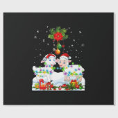 Funny Sheep Christmas Tree Xmas Animal Gift Geschenkpapier (Flach)