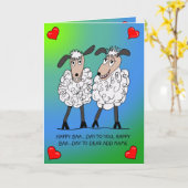 Funny sheep couple birthday card karte (Gelbe Blume)