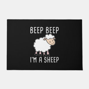 Funny Sheep Design für Bauer und Schafliebhaber Fußmatte