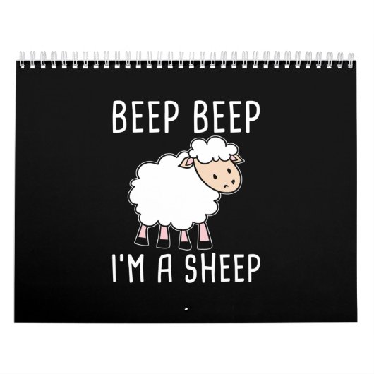 Funny Sheep Design für Bauer und Schafliebhaber Kalender (Titelbild)