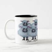 Funny Sheep Design Mug Zweifarbige Tasse (Links)