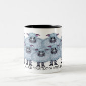 Funny Sheep Design Mug Zweifarbige Tasse (Mittel)