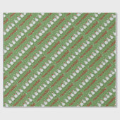 Funny Sheep Fleece Navidad Diagonal Geschenkwrap Geschenkpapier (Flach)