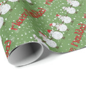 Funny Sheep Fleece Navidad Diagonal Geschenkwrap Geschenkpapier (Rolleneckpunkt)