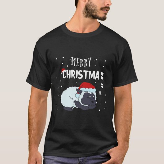Funny Sheep Frohe Weihnachts-Bauer T-Shirt (Vorderseite)