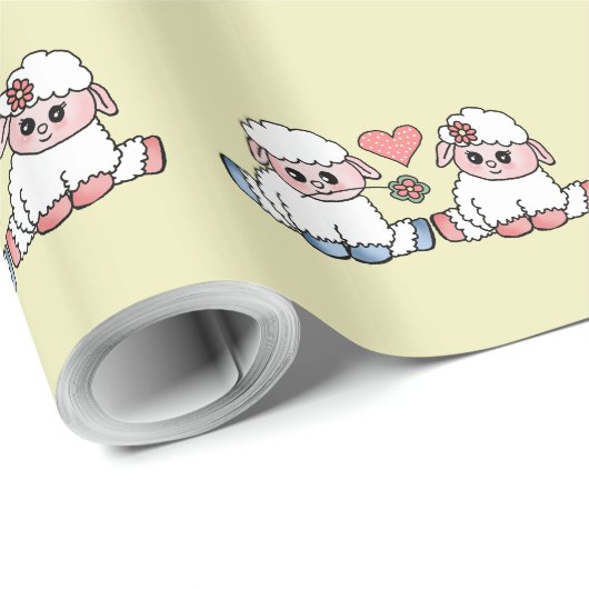 funny sheep geschenkpapier (Rolleneckpunkt)
