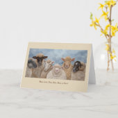 Funny Sheep Grußkarte Karte (Gelbe Blume)