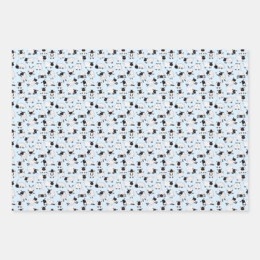Funny Sheep Having Fun Geschenkpapier Set (Vorderseite 2)