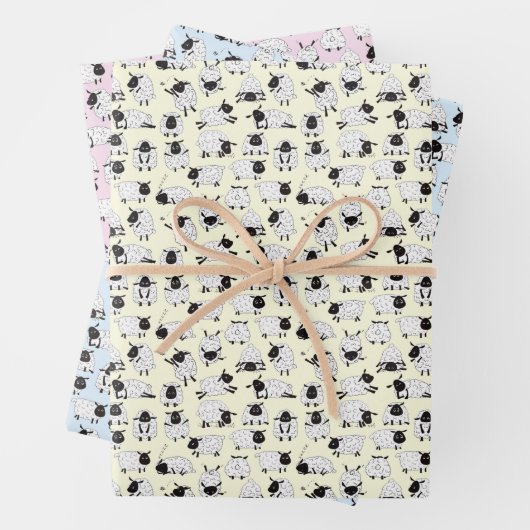 Funny Sheep Having Fun Geschenkpapier Set (Beispiel)