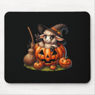 Funny Sheep Hexe Pumpkin Halloween Mens Womens Ki Mousepad