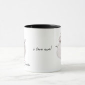 Funny Sheep I Liebe Ewe Herz Personalisierter Name Tasse (Zentrum)