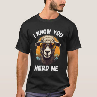 Funny Sheep Ich kenne Sie Herde Me - T - Shirt Sch