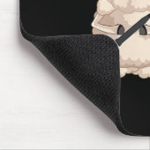 Funny Sheep Lamb Wear Sungles Playing Badminton Mousepad (Ecke)