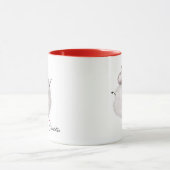Funny Sheep Liebe Herz Personalisierter Name Tasse (Zentrum)