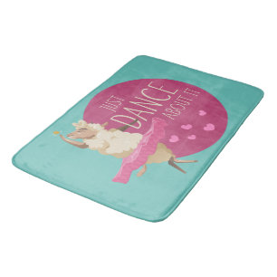 Funny Sheep Message - Dance about It 1 Badematte