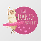 Funny Sheep Message - Dance about It 1 Fensteraufkleber (Blatt)
