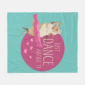 Funny Sheep Message - Dance about It 1 Fleecedecke (Vorderseite (Horizontal))