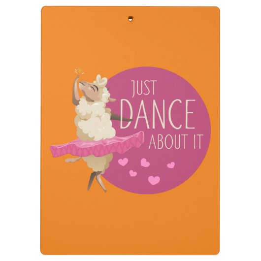 Funny Sheep Message - Dance about It 1 Klemmbrett (Rückseite)