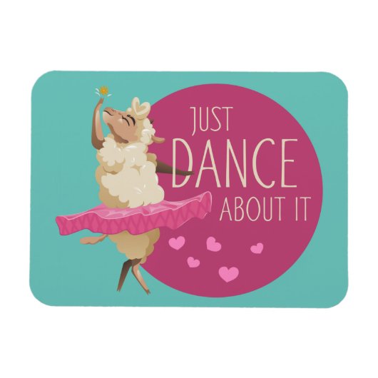 Funny Sheep Message - Dance about It 1 Magnet (Horizontal)