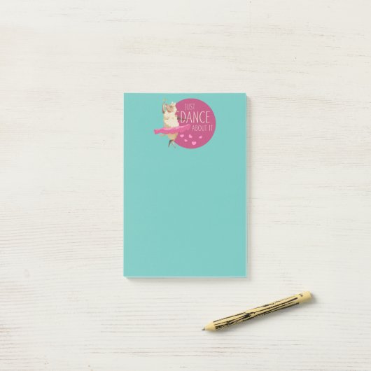 Funny Sheep Message - Dance about It 1 Post-it Klebezettel (Auf Schreibtisch)