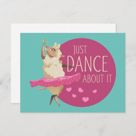 Funny Sheep Message - Dance about It 1 Postkarte (Vorne/Hinten)