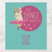 Funny Sheep Message - Dance about It 1 Weinetikett (Einzelnes Label)