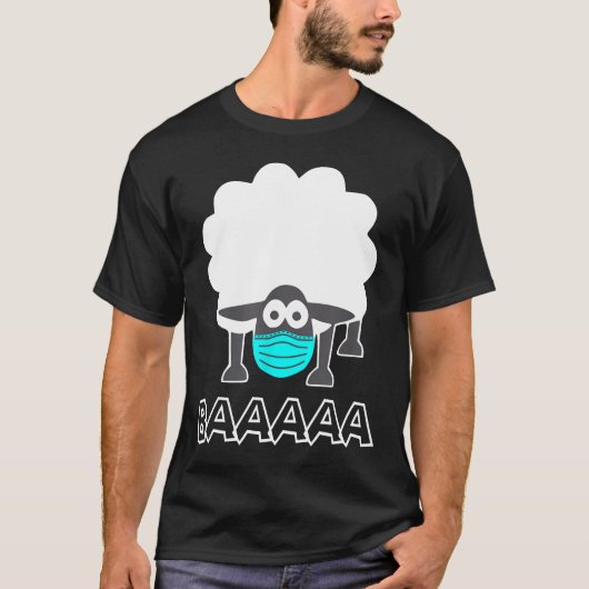 Funny Sheep mit Gesichtsmaske Anti-Maske Schafe Xx T-Shirt (Vorderseite)