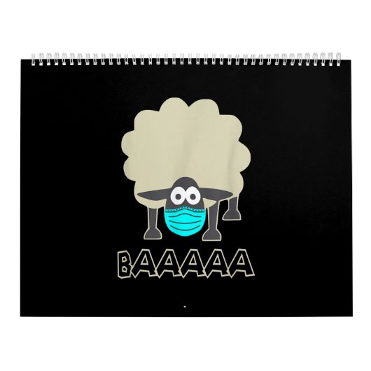 Funny Sheep mit Gesichtsmaske | Schafspende Kalender (Titelbild)