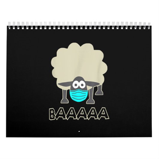 Funny Sheep mit Gesichtsmaske | Schafspende Kalender (Titelbild)