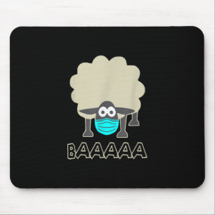 Funny Sheep mit Gesichtsmaske Schafspende Mousepad