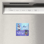 Funny Sheep Naughty Nice Holiday Magnet (In Situ (Geschirrspüler))