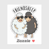 Funny Sheep Pun Aufkleber (Blatt)