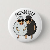 Funny Sheep Pun Button (Vorderseite)