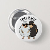 Funny Sheep Pun Button (Vorne & Hinten)