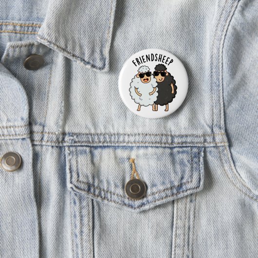 Funny Sheep Pun Button (Beispiel)