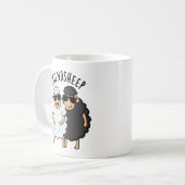 Funny Sheep Pun Kaffeetasse (Vorderseite Links)