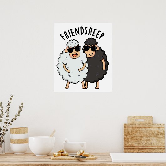 Funny Sheep Pun Poster (Küche)