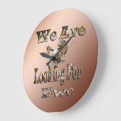 Funny Sheep Puve sucht Ewe, Wall Clock Große Wanduhr (Winkel)