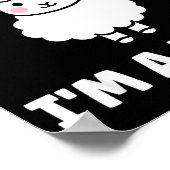 Funny Sheep Quote Baaah I'm A Lamb Poster (Ecke)