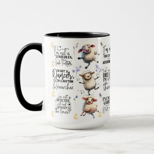 Funny Sheep Quotes Tasse (Links)