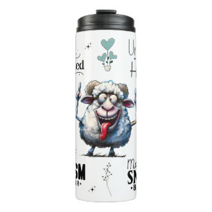 Funny Sheep Quotes Thermosbecher