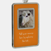 Funny Sheep Rahmen-Ornament Silber (Rechts)