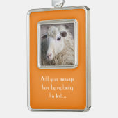 Funny Sheep Rahmen-Ornament Silber (Links)