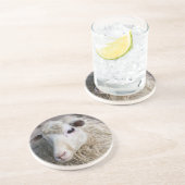 Funny Sheep Sandstein Untersetzer (Seite)