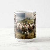 Funny Sheep Schäfer mit seiner Flock, Kaffeetasse (Mittel)