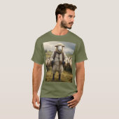 Funny Sheep Schäfer mit seiner Flock, T-Shirt (Vorne ganz)