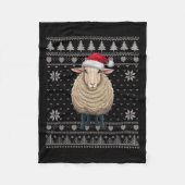 Funny Sheep Ugly Weihnachts Sweater Weihnachtsjets Fleecedecke (Vorderseite)
